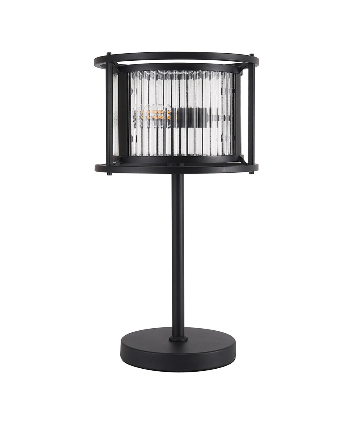 Fabula Jennifer Table Lamp – 25 cm – Satin Black & Clear Glass