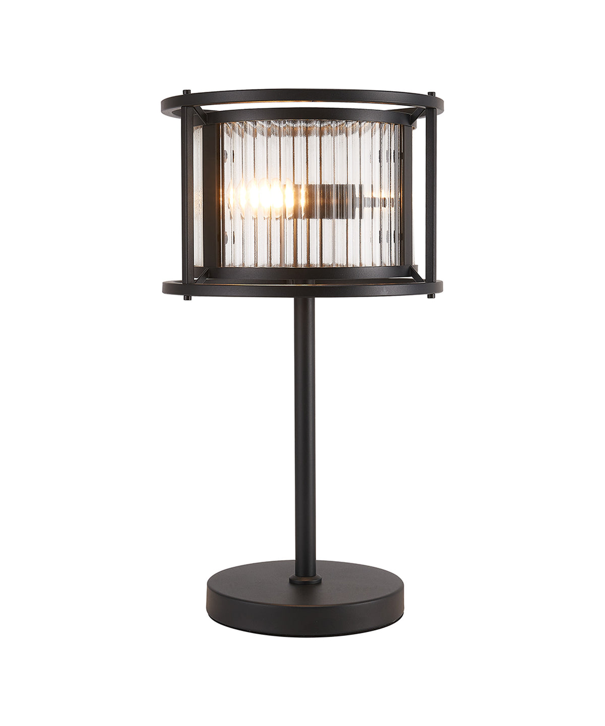Fabula Jennifer Table Lamp – 25 cm – Satin Black & Clear Glass 25 cm