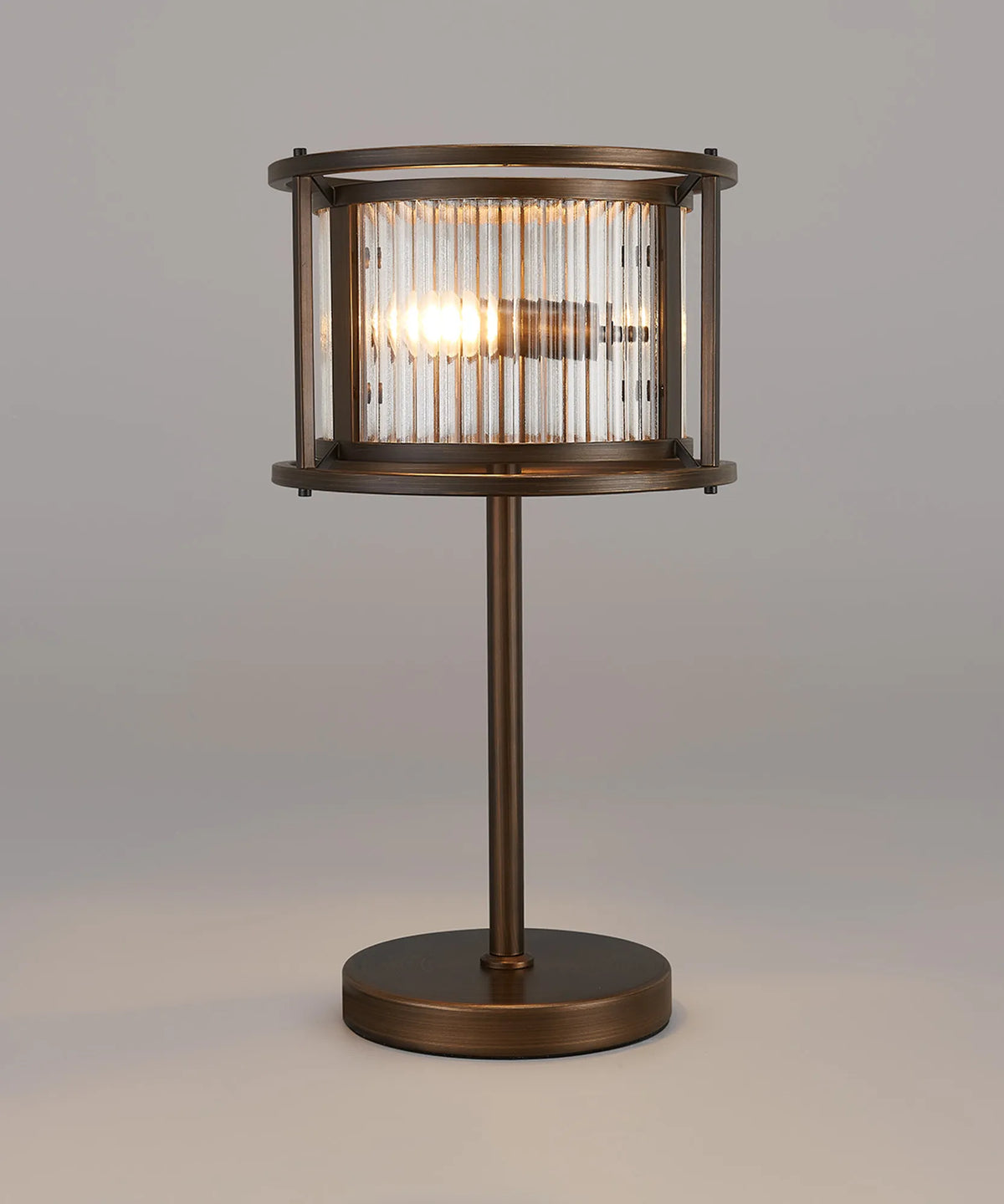 Fabula Jennifer Table Lamp – 25 cm – Bronze & Clear Glass