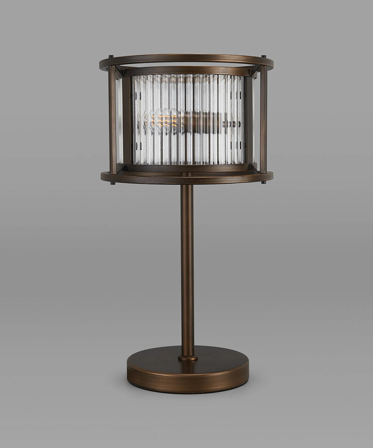 Fabula Jennifer Table Lamp – 25 cm – Bronze & Clear Glass