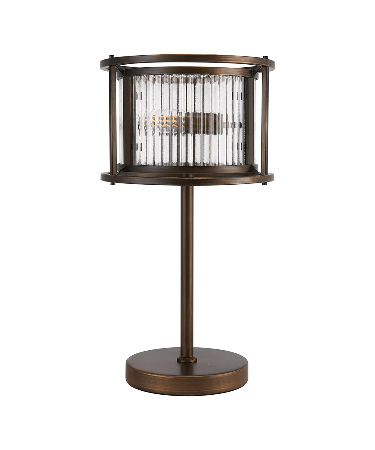 Fabula Jennifer Table Lamp – 25 cm – Bronze & Clear Glass