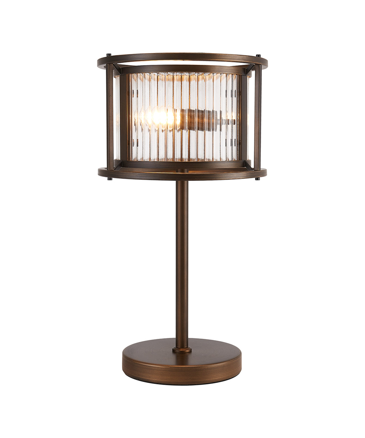 Fabula Jennifer Table Lamp – 25 cm – Bronze & Clear Glass 25 cm