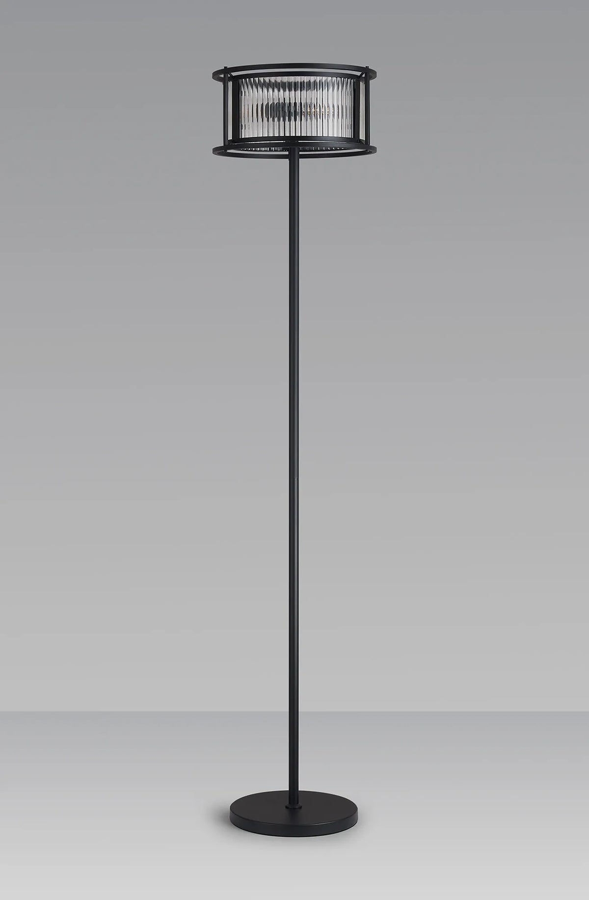 Fabula Jennifer Floor Lamp – 35 cm – Satin Black & Clear Glass