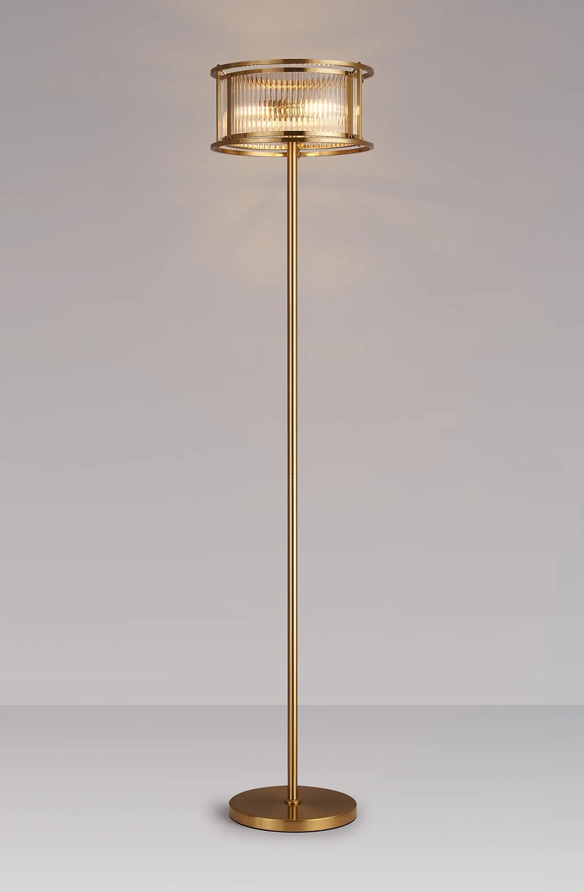 Fabula Jennifer Floor Lamp – 35 cm – Brass & Clear Glass
