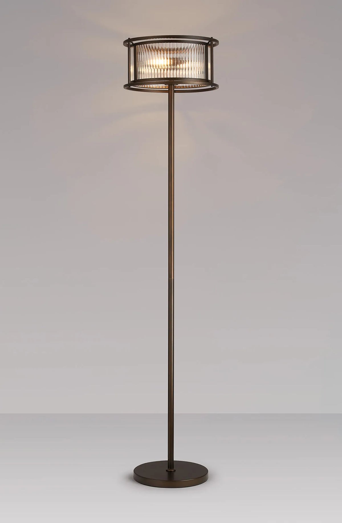 Fabula Jennifer Floor Lamp – 35 cm – Bronze & Clear Glass