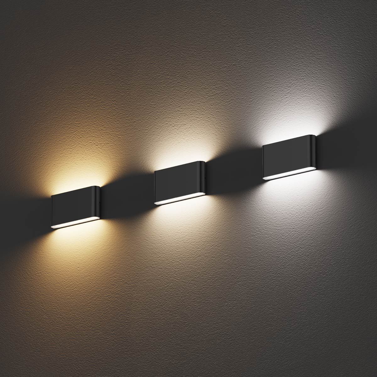 Elstead Jens Medium LED Up & Down Wall Light - Black