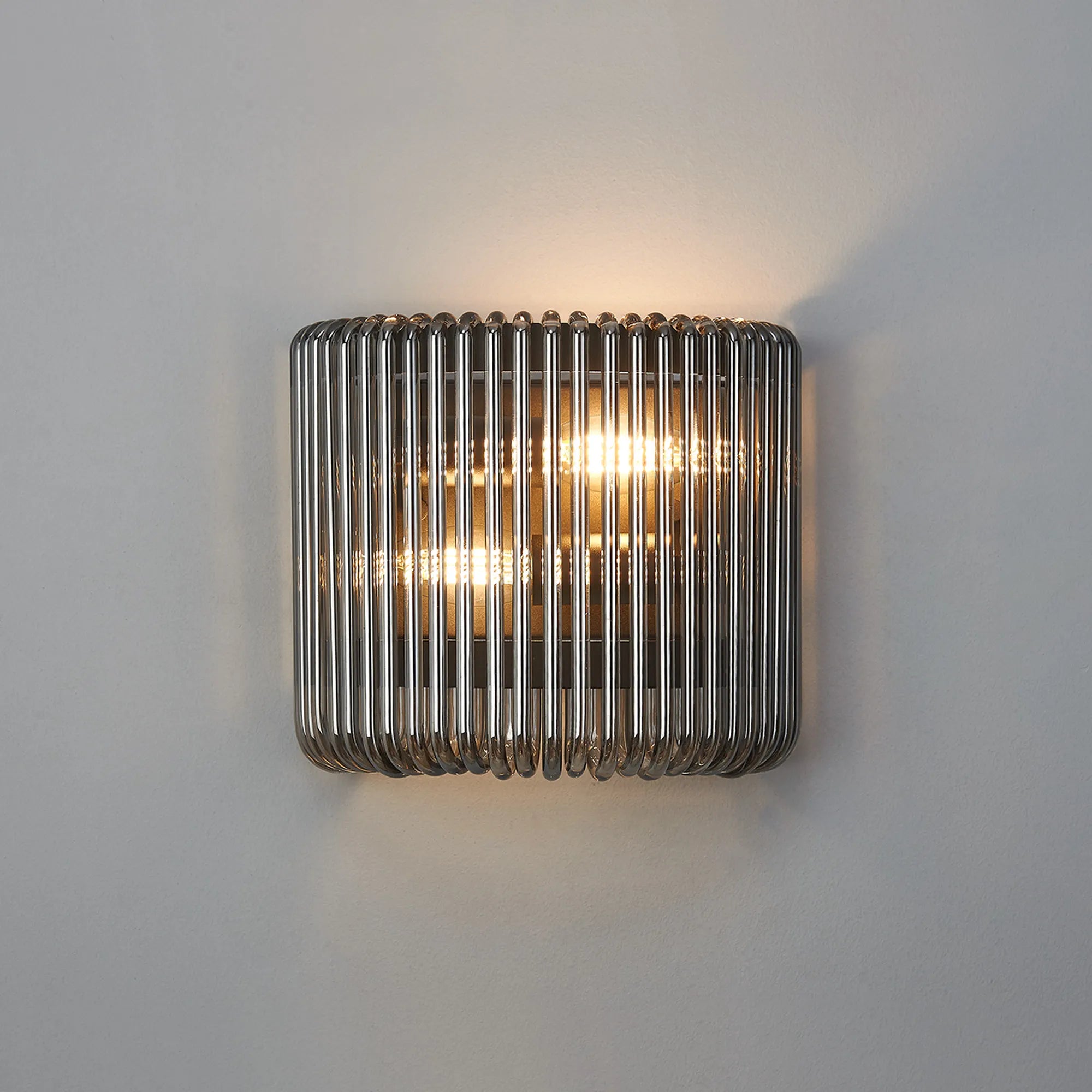 Fabula Kingsley Small Wall Light - Black & Smoked Glass