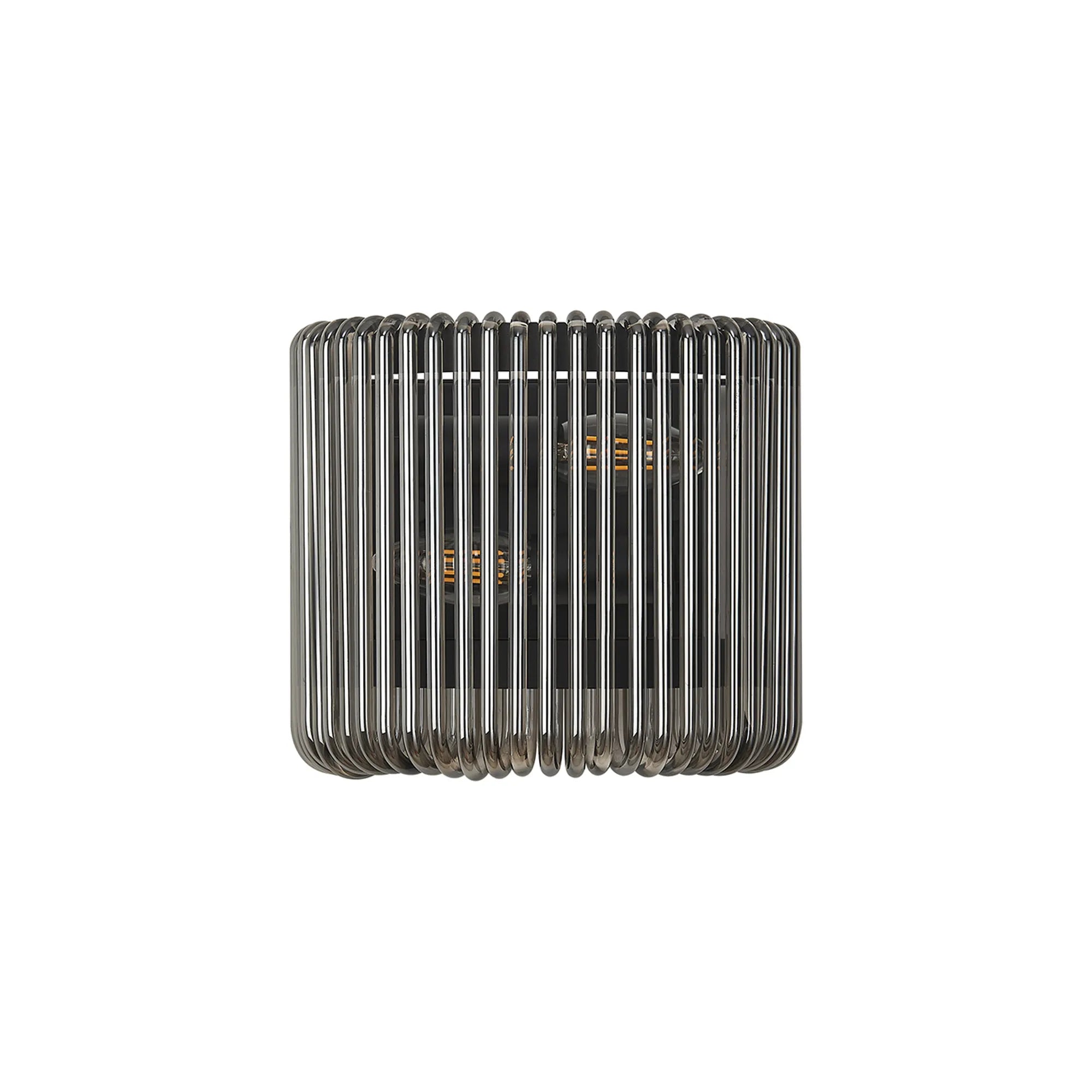 Fabula Kingsley Small Wall Light - Black & Smoked Glass
