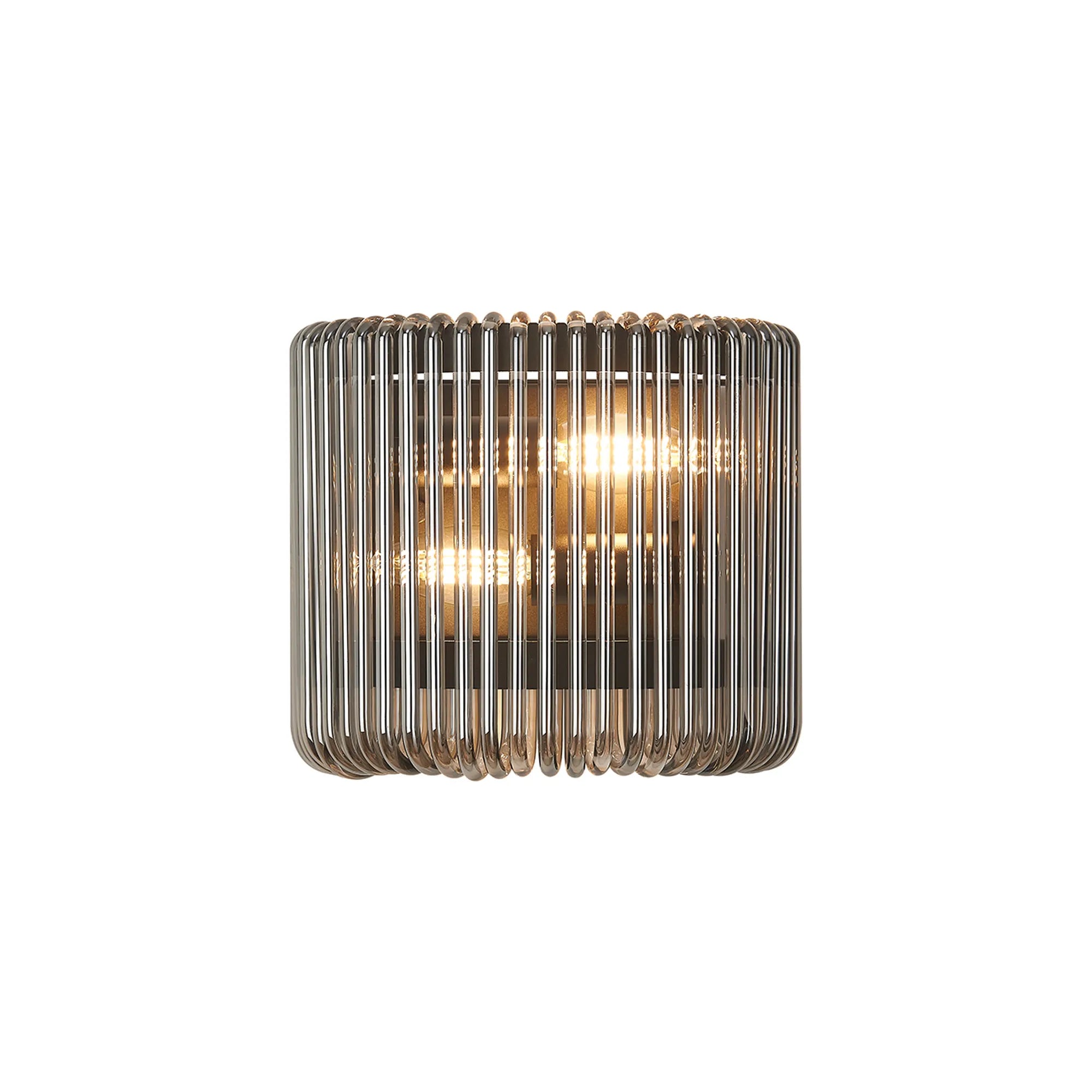 Fabula Kingsley Small Wall Light - Black & Smoked Glass