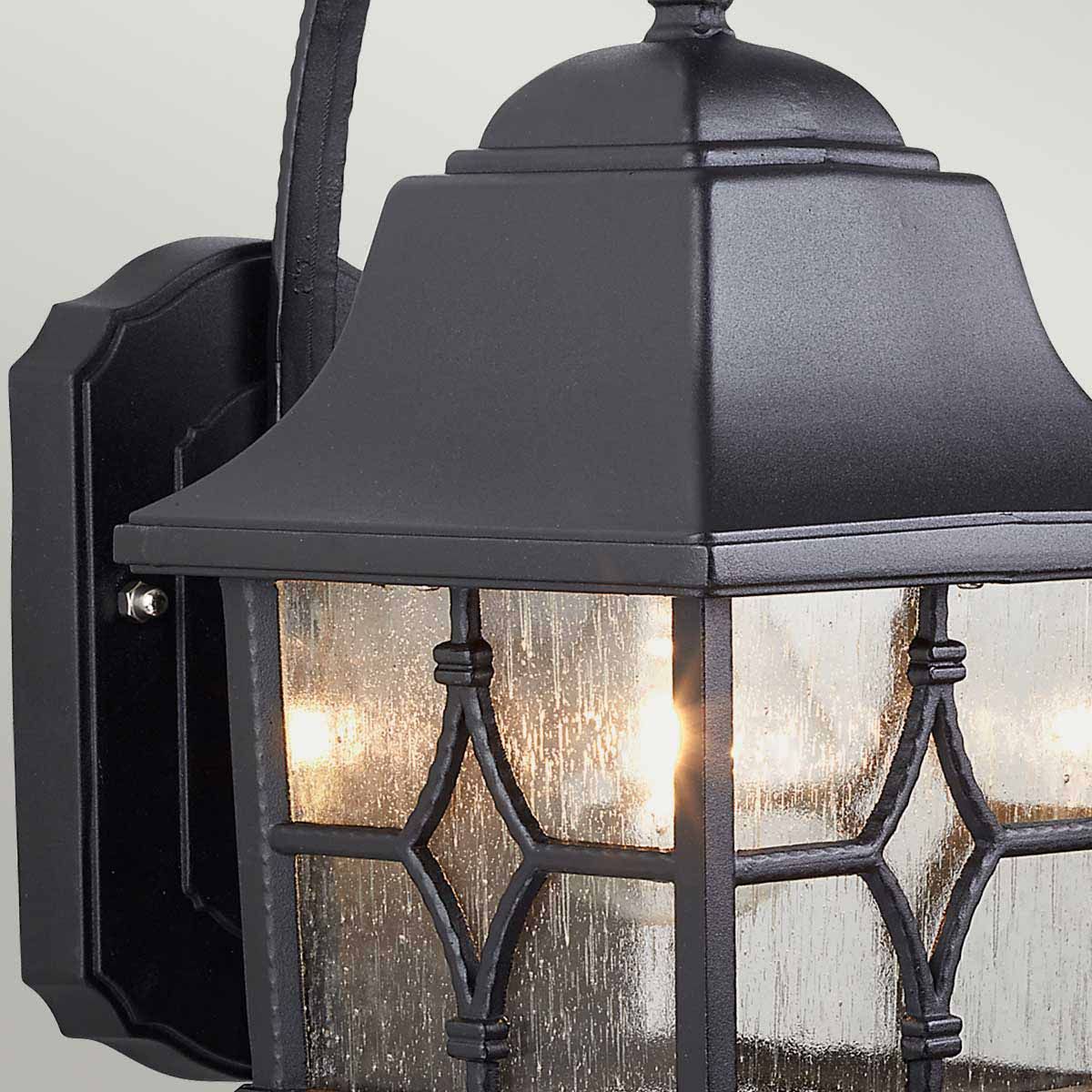 Elstead Kent Single Wall Lantern - Black