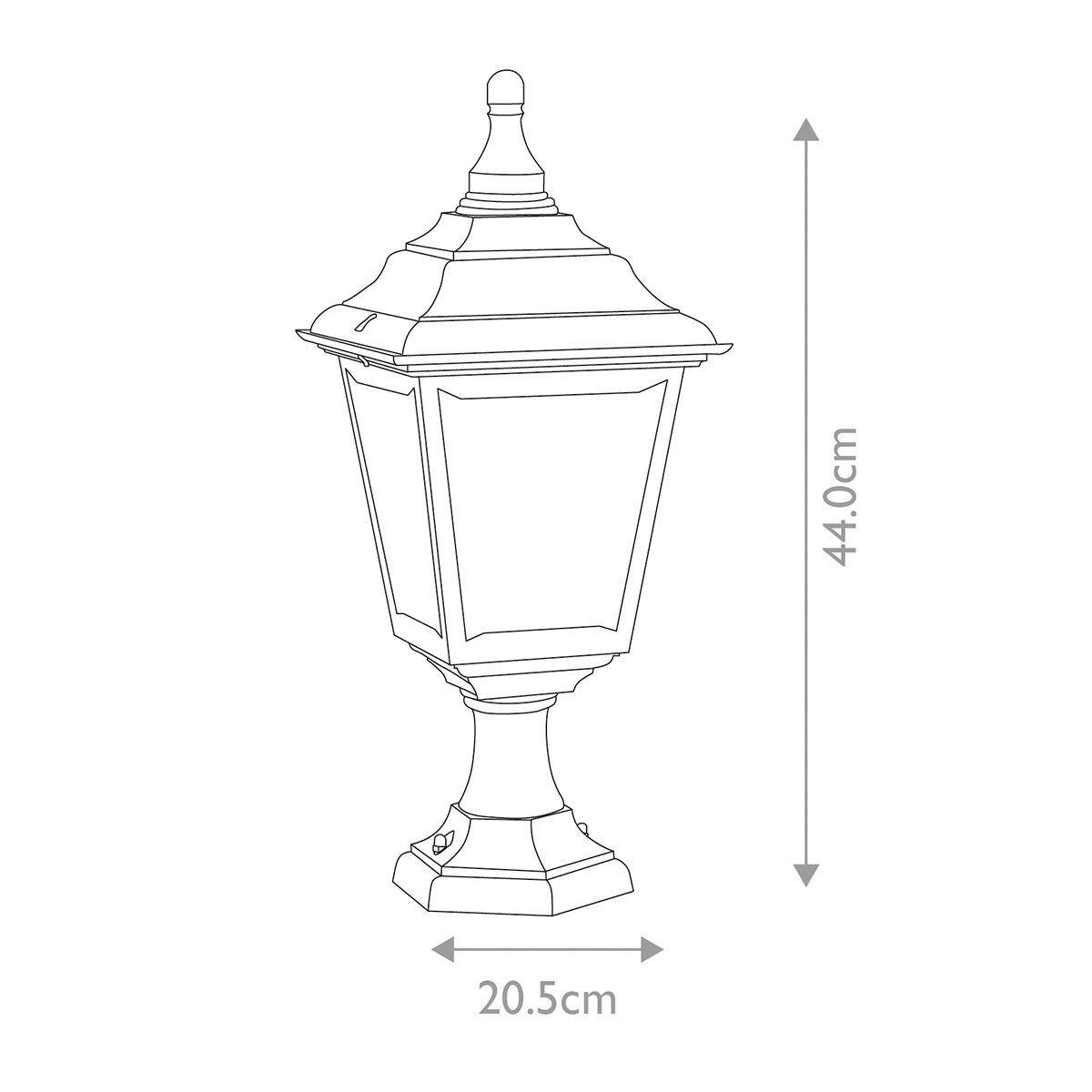 Elstead Kerry Single Pedestal/Porch - Black