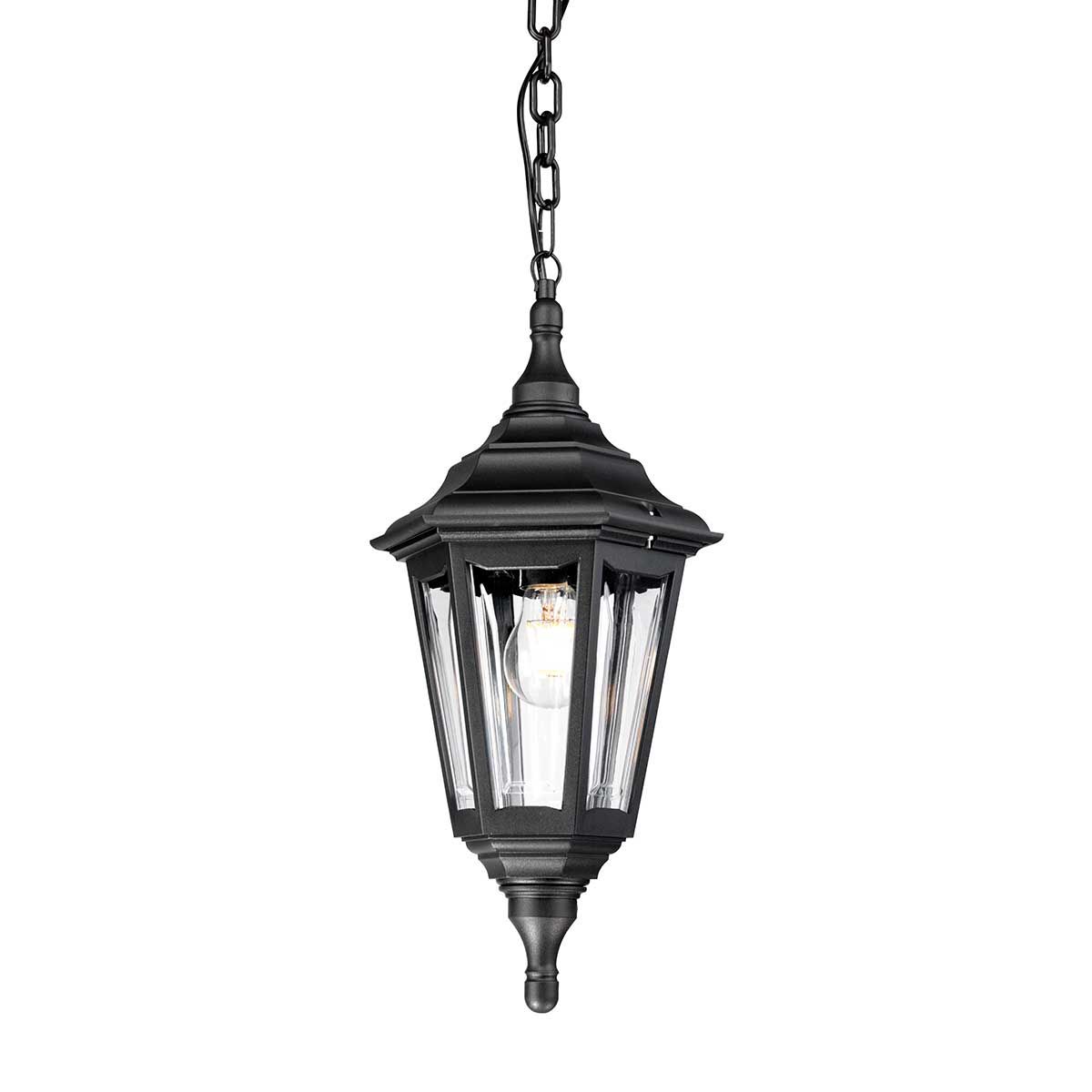 Elstead Kinsale Single Chain Lantern - Black