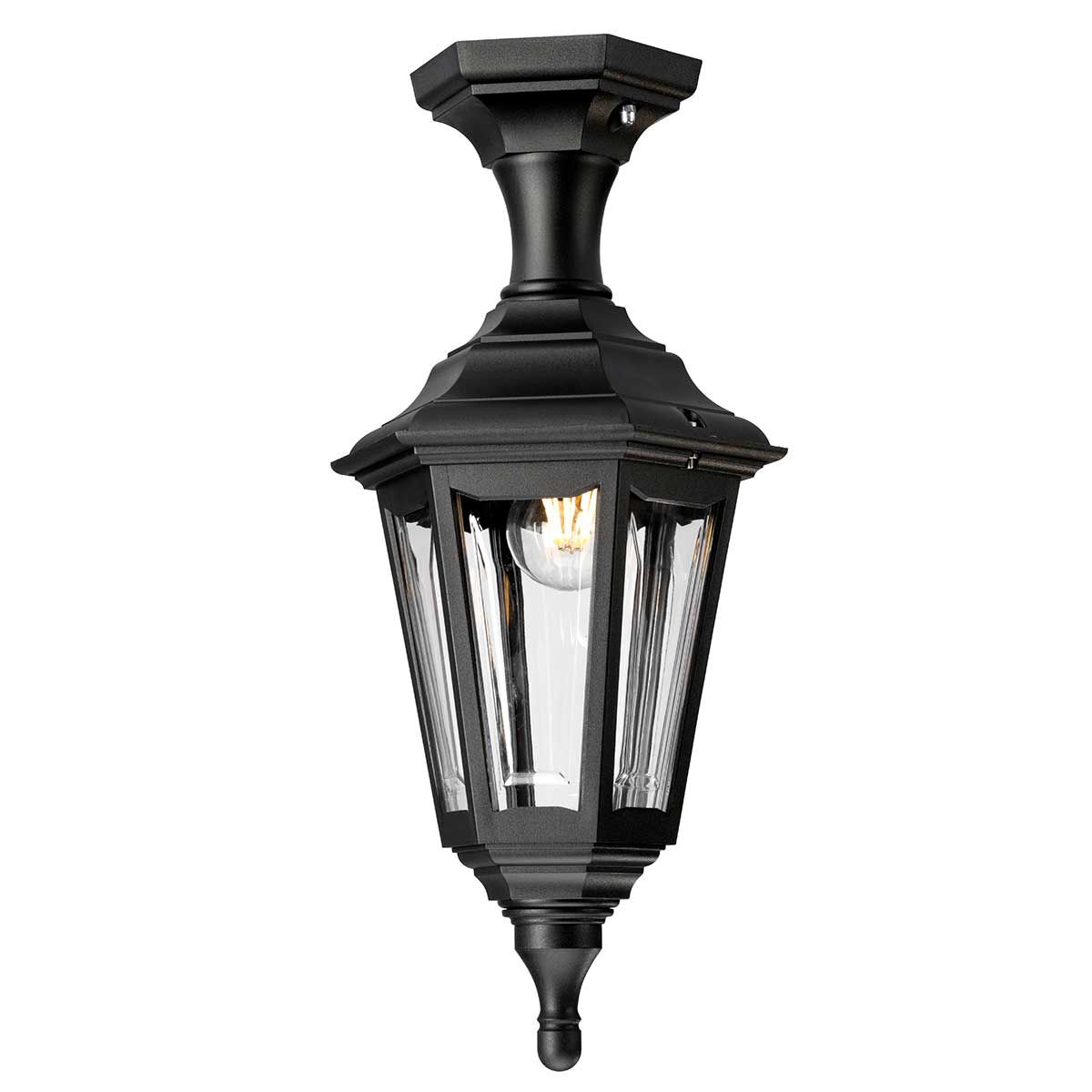 Elstead Kinsale Single Pedestal/Porch Lantern - Black
