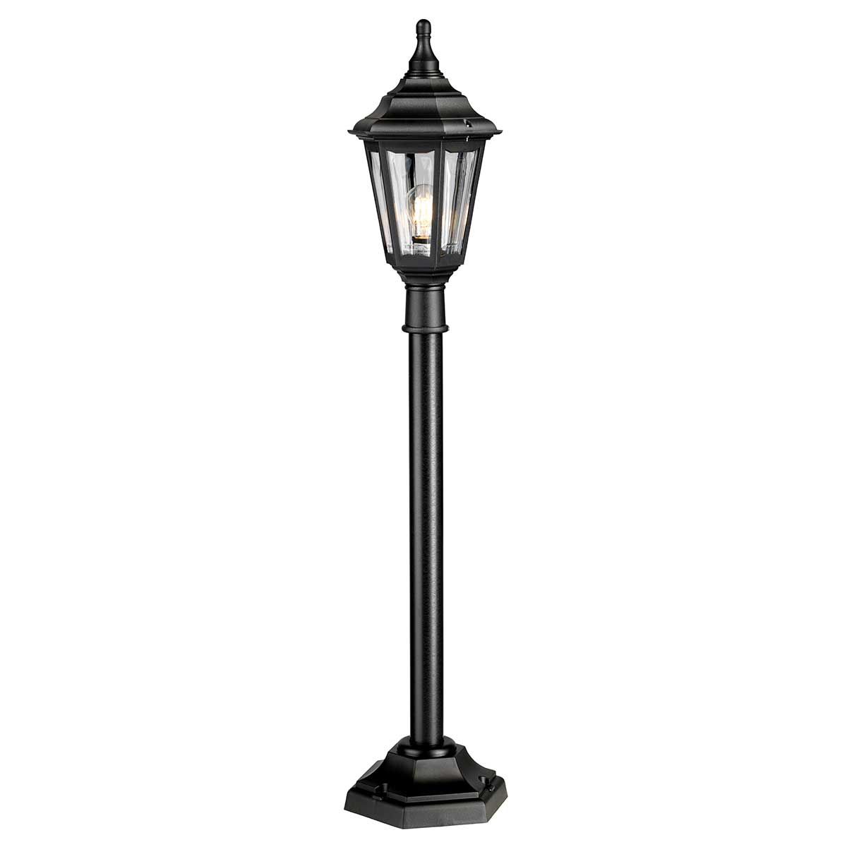 Elstead Kinsale Single Pillar Lantern - Black