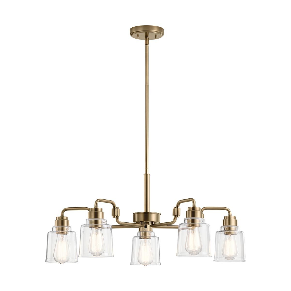 Kichler Aivian 5 Light Chandelier - Weathered Brass