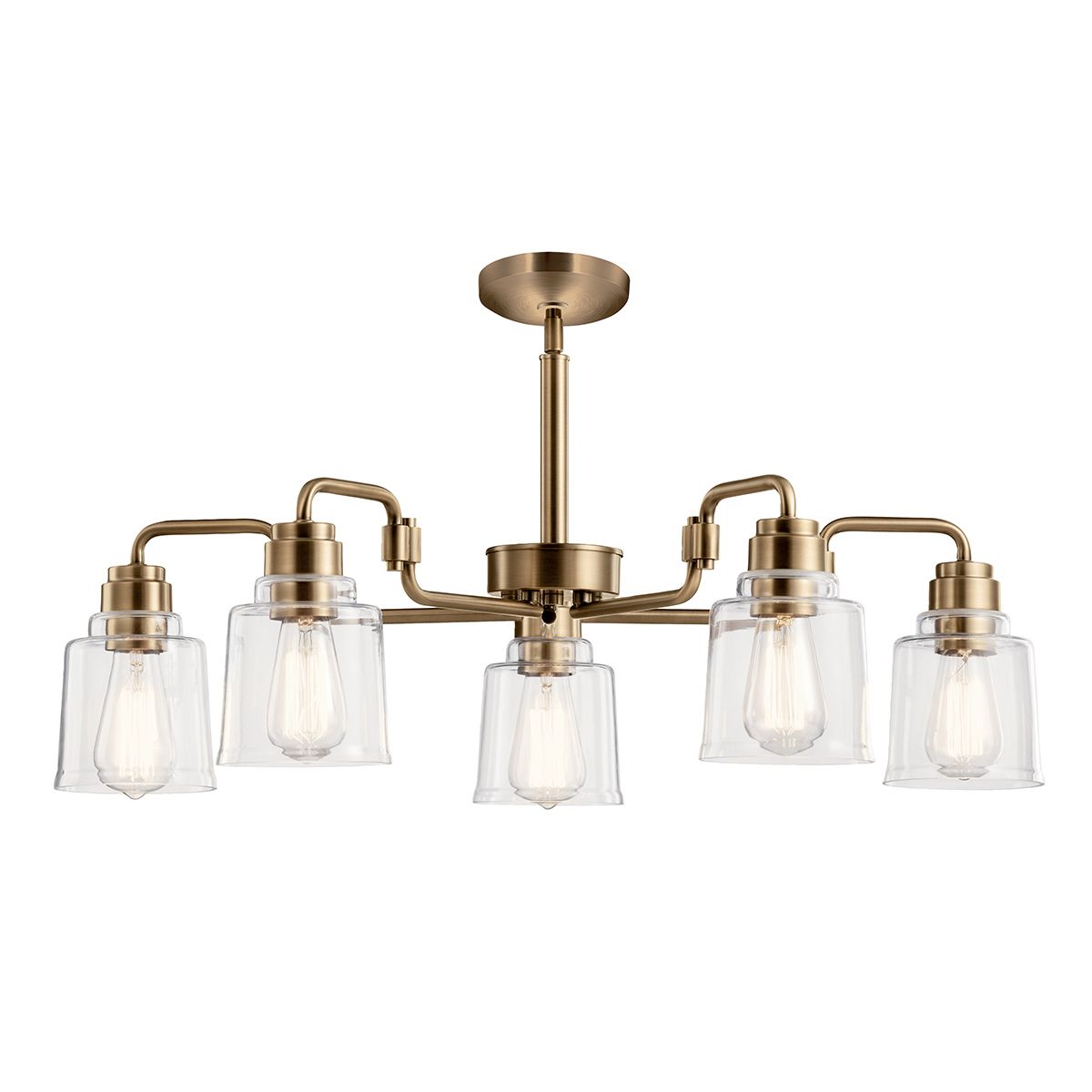 Kichler Aivian 5 Light Chandelier - Weathered Brass