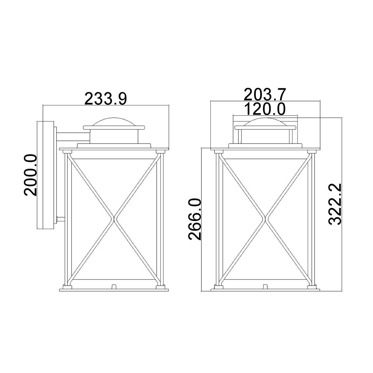 Kichler Argyle Single Medium Outdoor Wall Light - Weathered Zinc