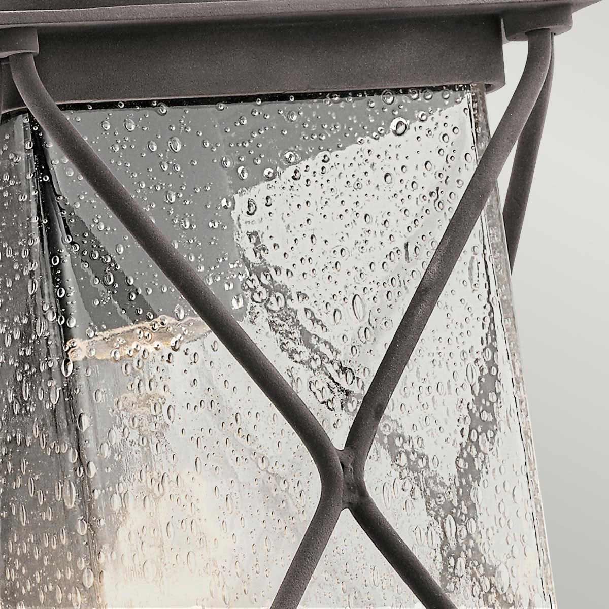 Kichler Argyle Single Small Outdoor Wall Light - Weathered Zinc