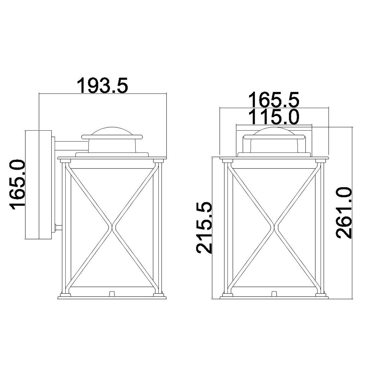 Kichler Argyle Single Small Outdoor Wall Light - Weathered Zinc