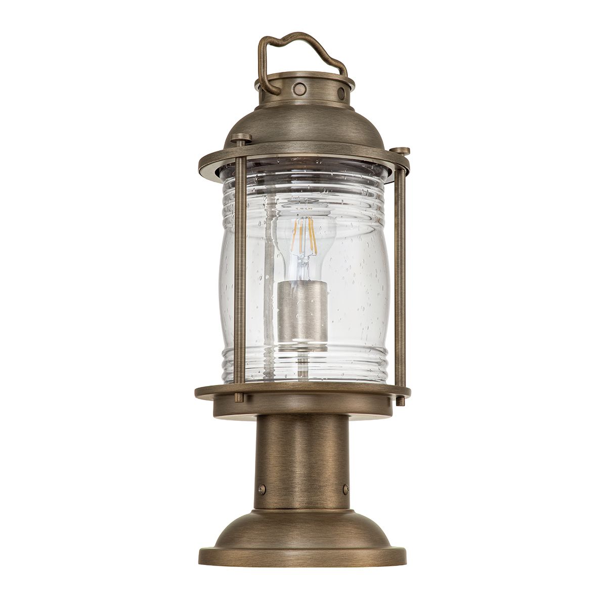 Kichler Ashland Bay Single Medium Pedestal Lantern - Burnished Bronze