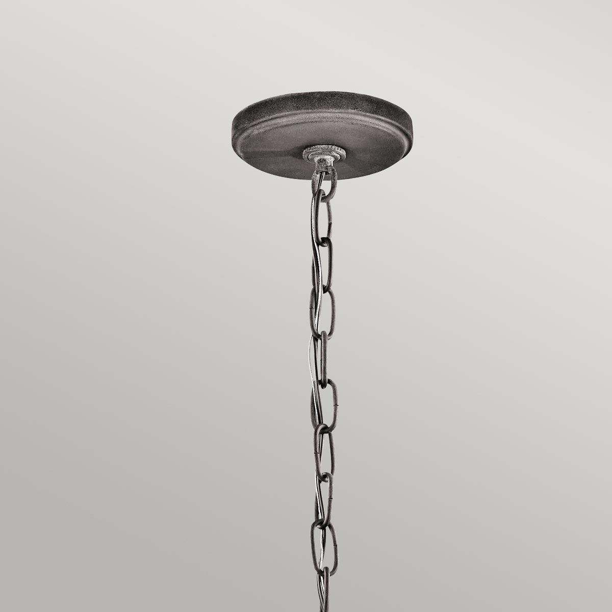 Kichler Ashland Bay Single Small Chain Lantern - Weathered Zinc