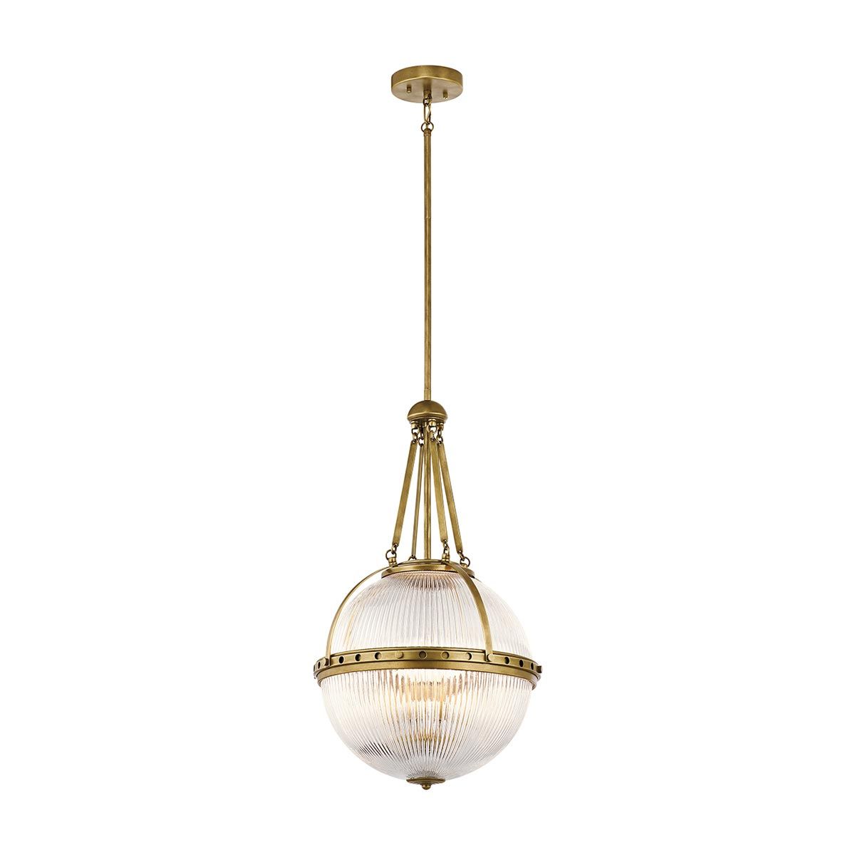 Kichler Aster 3 Light Pendant - Natural Brass