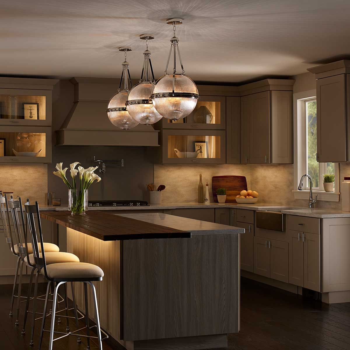 Kichler Aster 3 Light Pendant - Polished Nickel