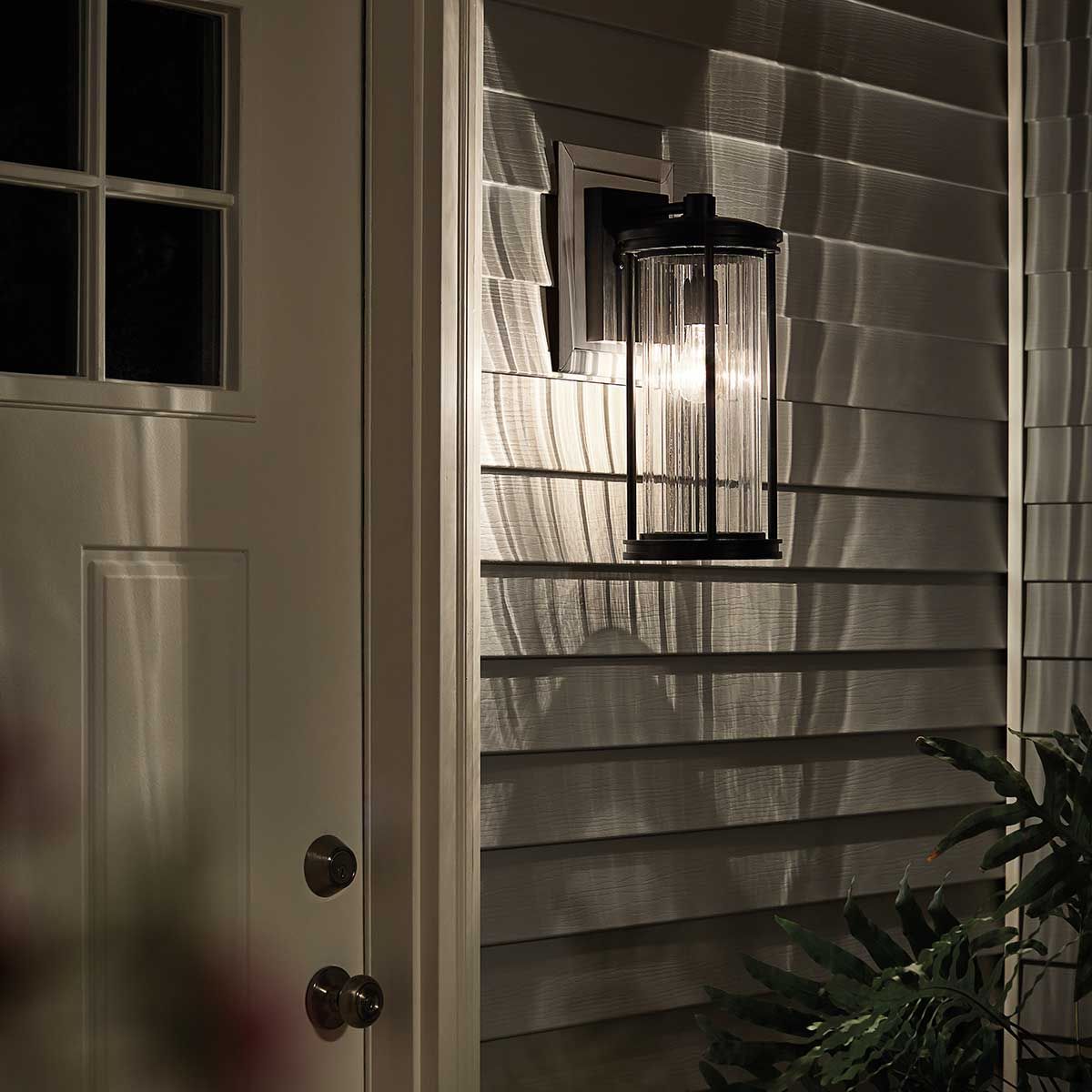 Kichler Barras Single Medium Wall Lantern - Black