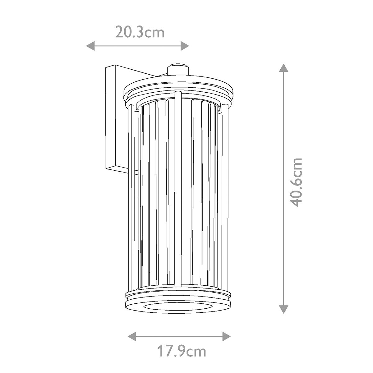 Kichler Barras Single Medium Wall Lantern - Black