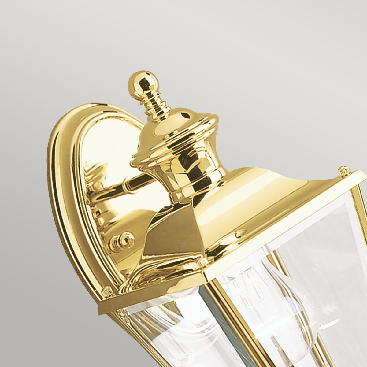 Kichler Bay Shore Single Small Outdoor Wall Light - Polished Brass
