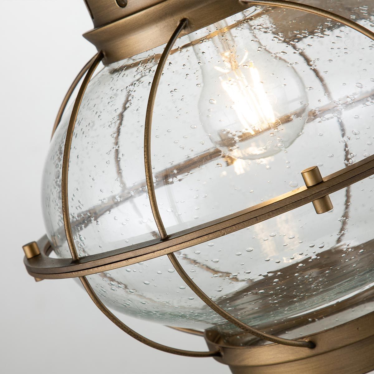 Kichler Bridgepoint Single Large Wall Lantern - Natural Brass