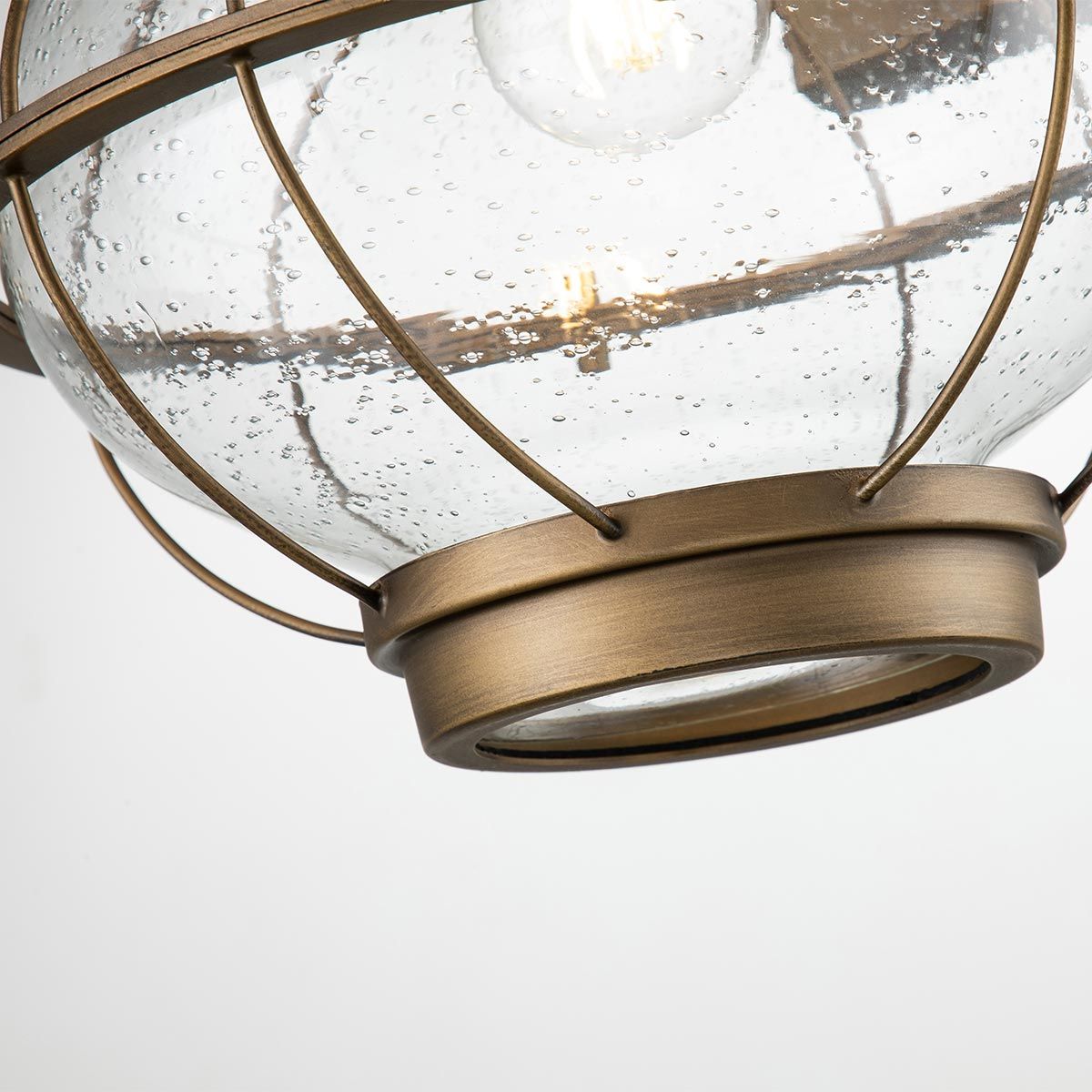 Kichler Bridgepoint Single Large Wall Lantern - Natural Brass
