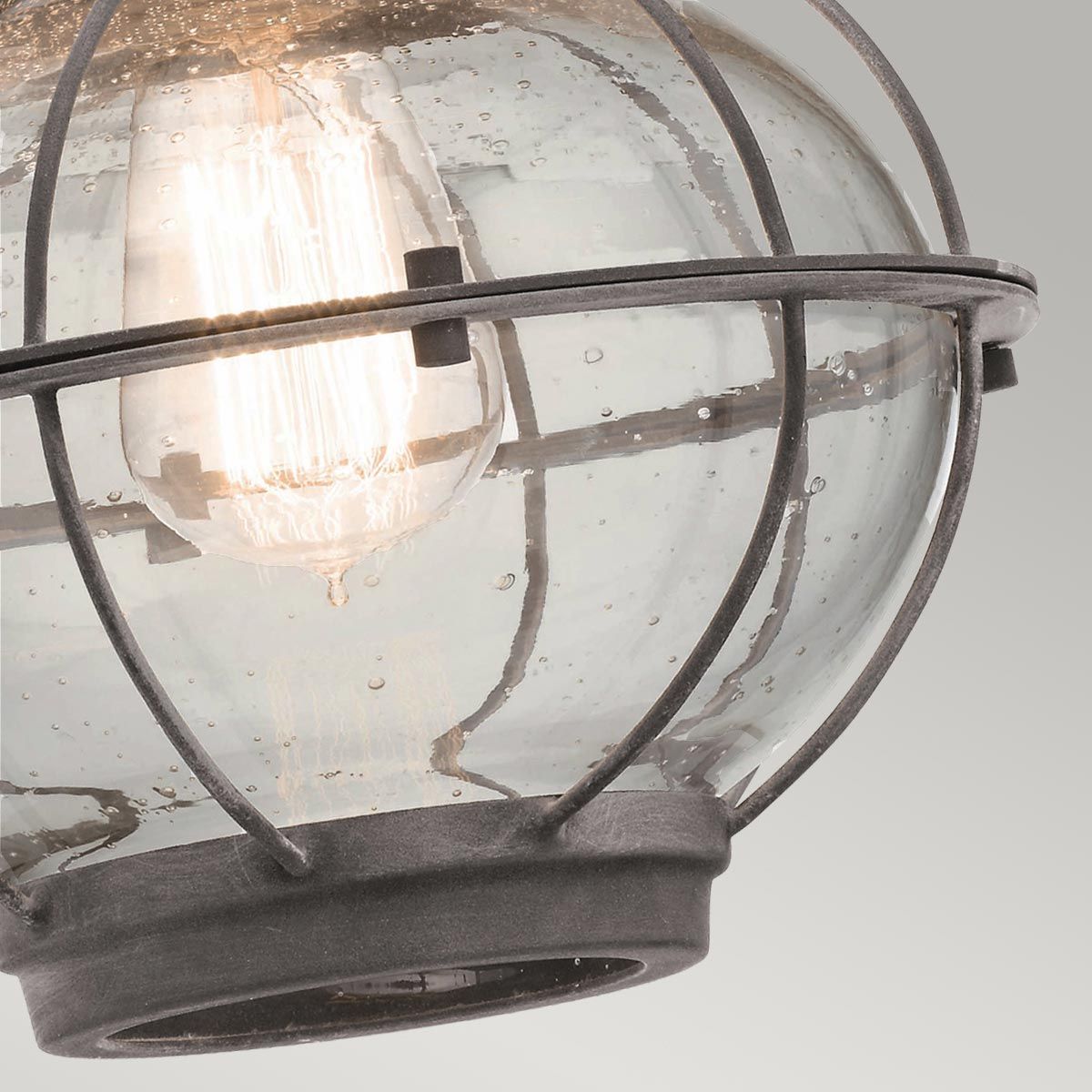 Kichler Bridge Point Single Medium Wall Lantern - Weathered Zinc