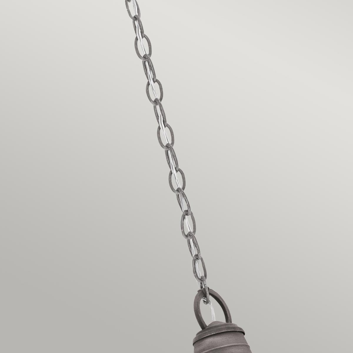 Kichler Bridge Point Single Small Chain Lantern - Weathered Zinc