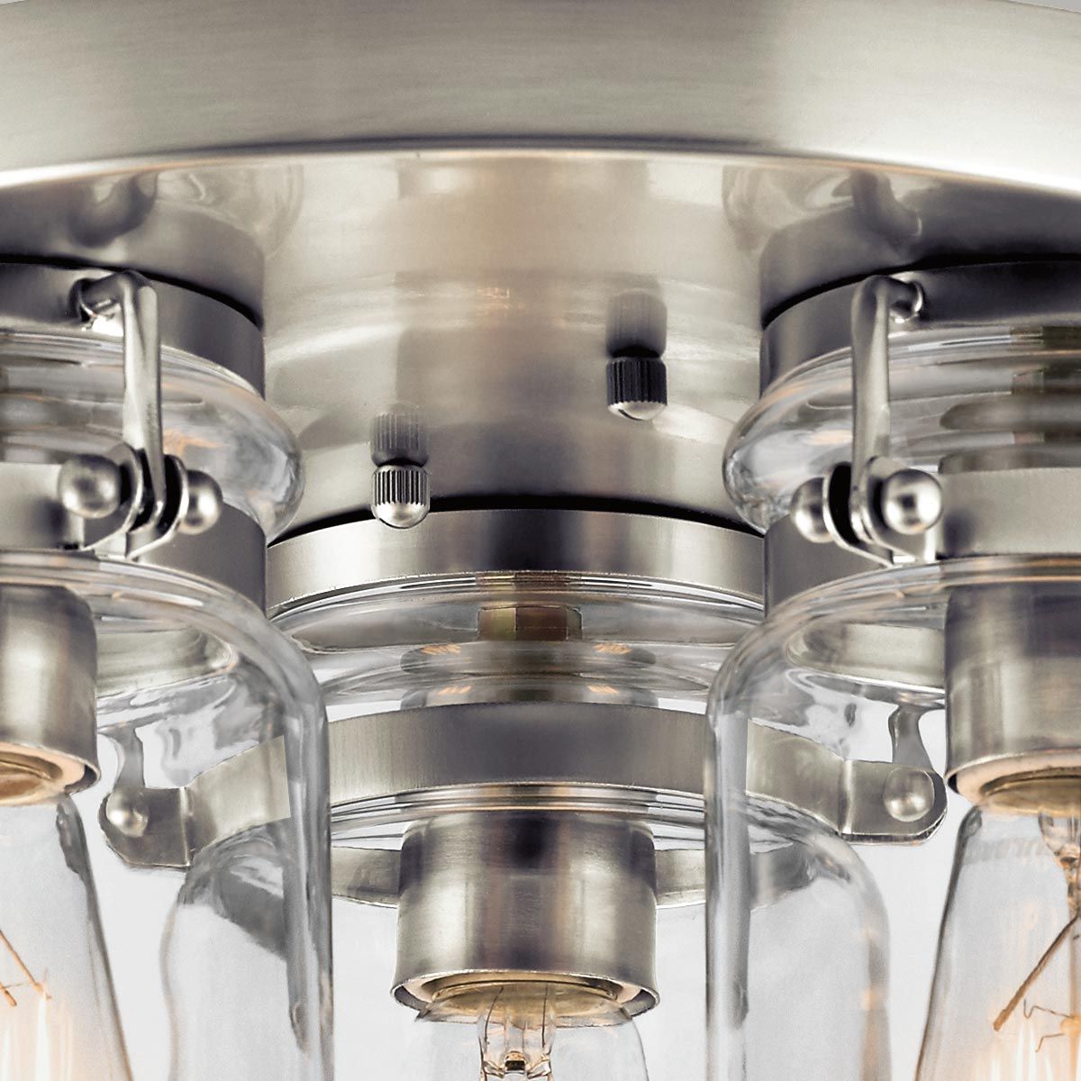 Kichler Brinley 3 Light Flush Fitting - Brushed Nickel