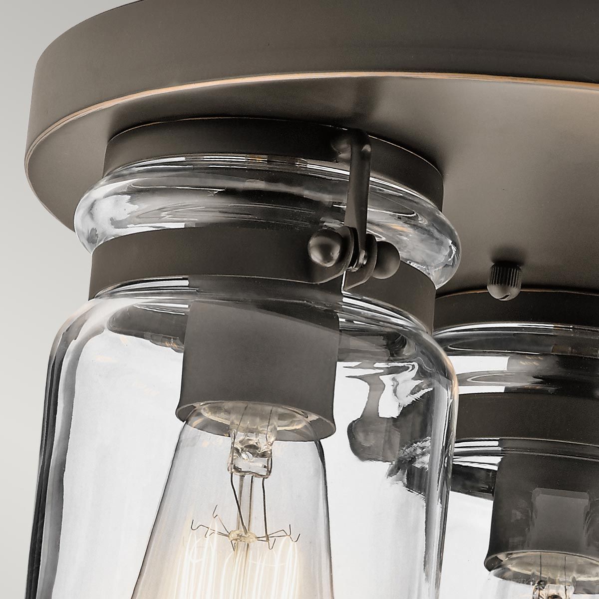 Kichler Brinley 3 Light Flush Fitting - Olde Bronze