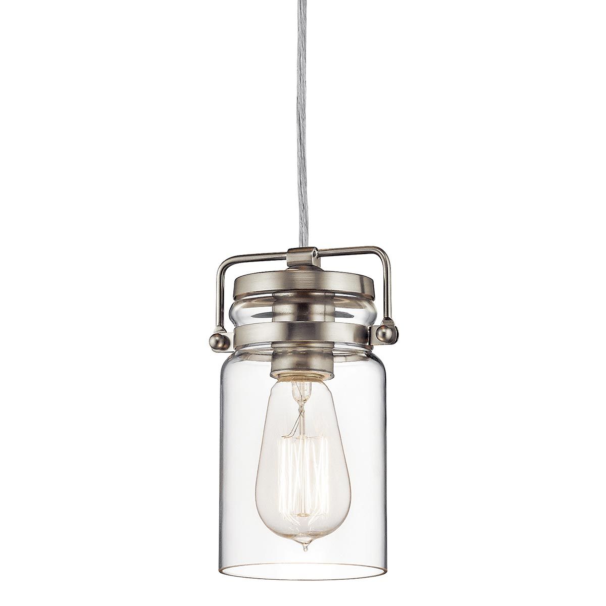 Kichler Brinley Single Mini Pendant - Brushed Nickel