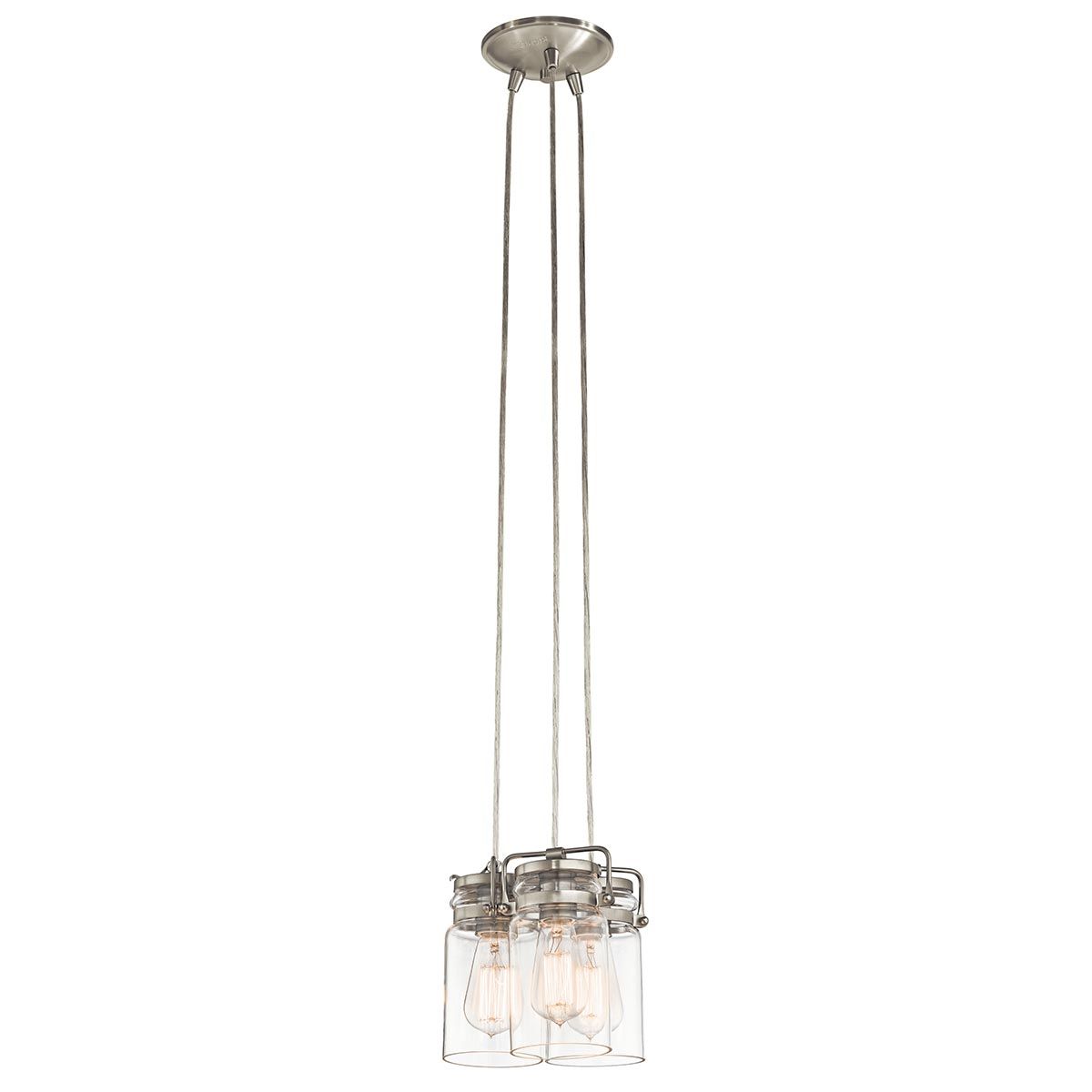 Kichler Brinley 3 Light Pendant - Brushed Nickel