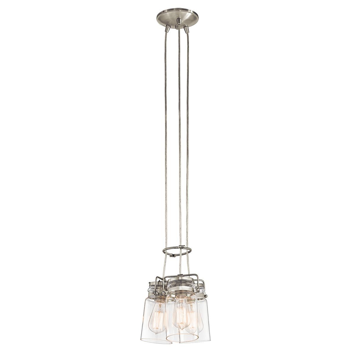 Kichler Brinley 3 Light Pendant - Brushed Nickel
