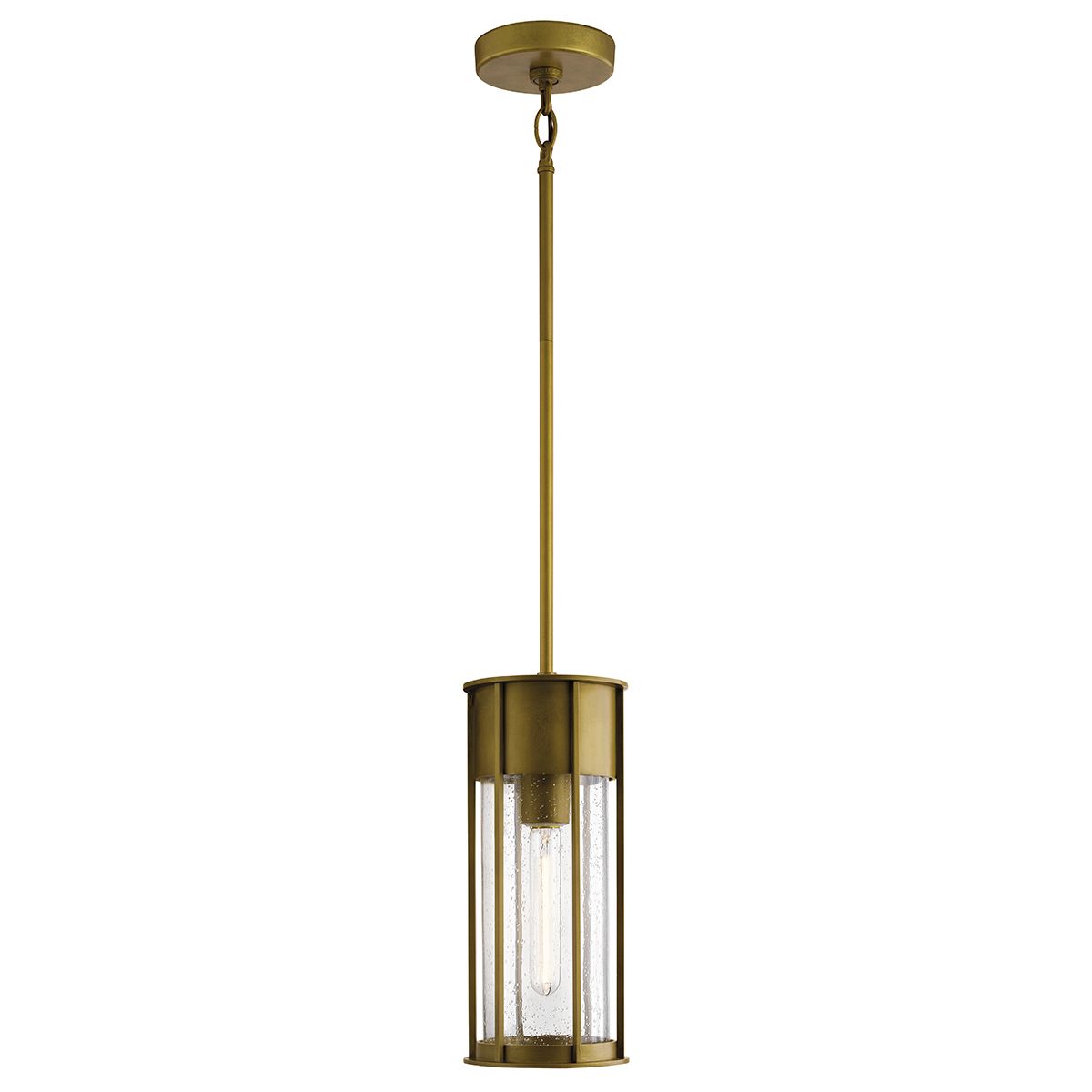 Kichler Camillo 1 Light Outdoor Pendant - Painted Natural Brass