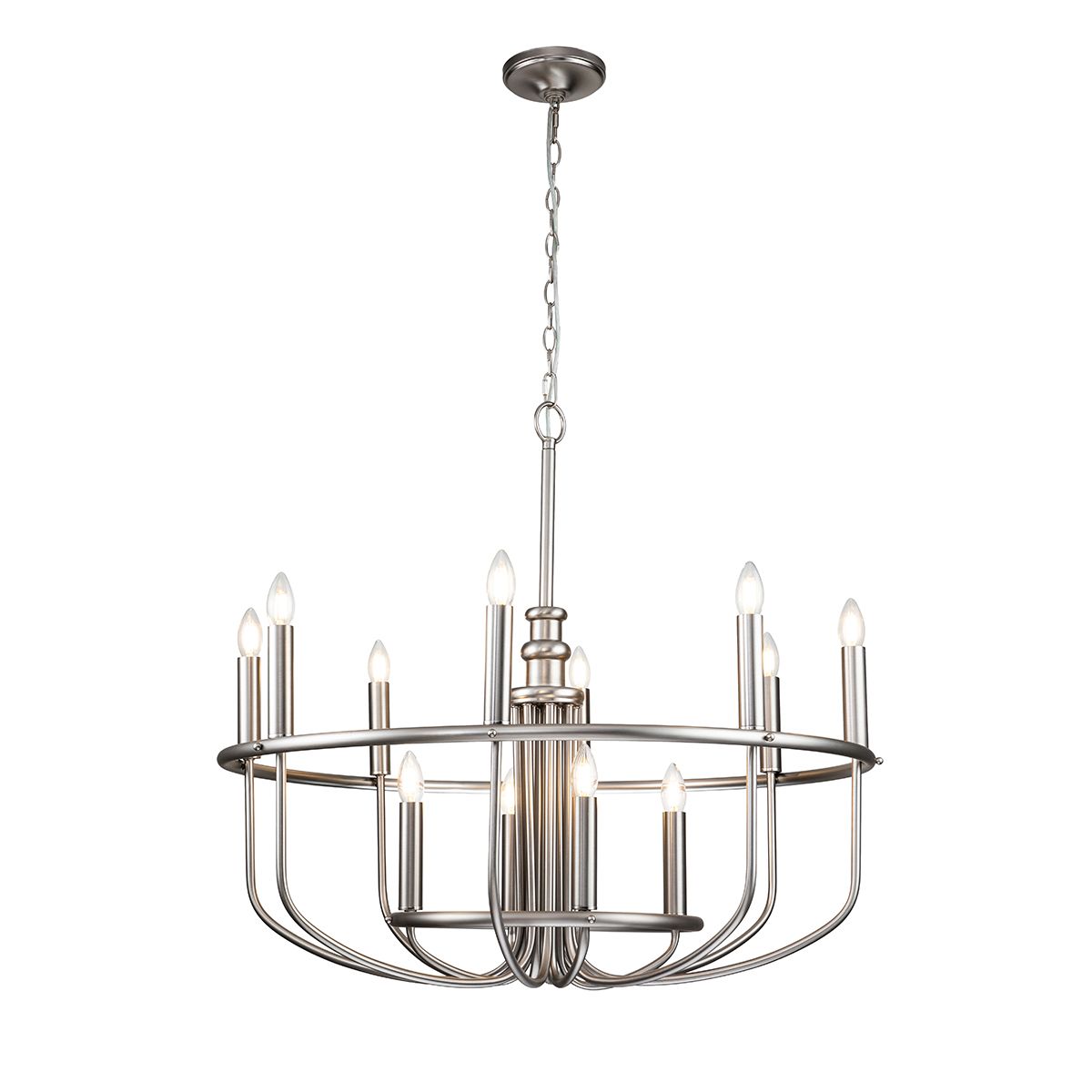 Kichler Capitol Hill 12 Light Chandelier - Brushed Nickel