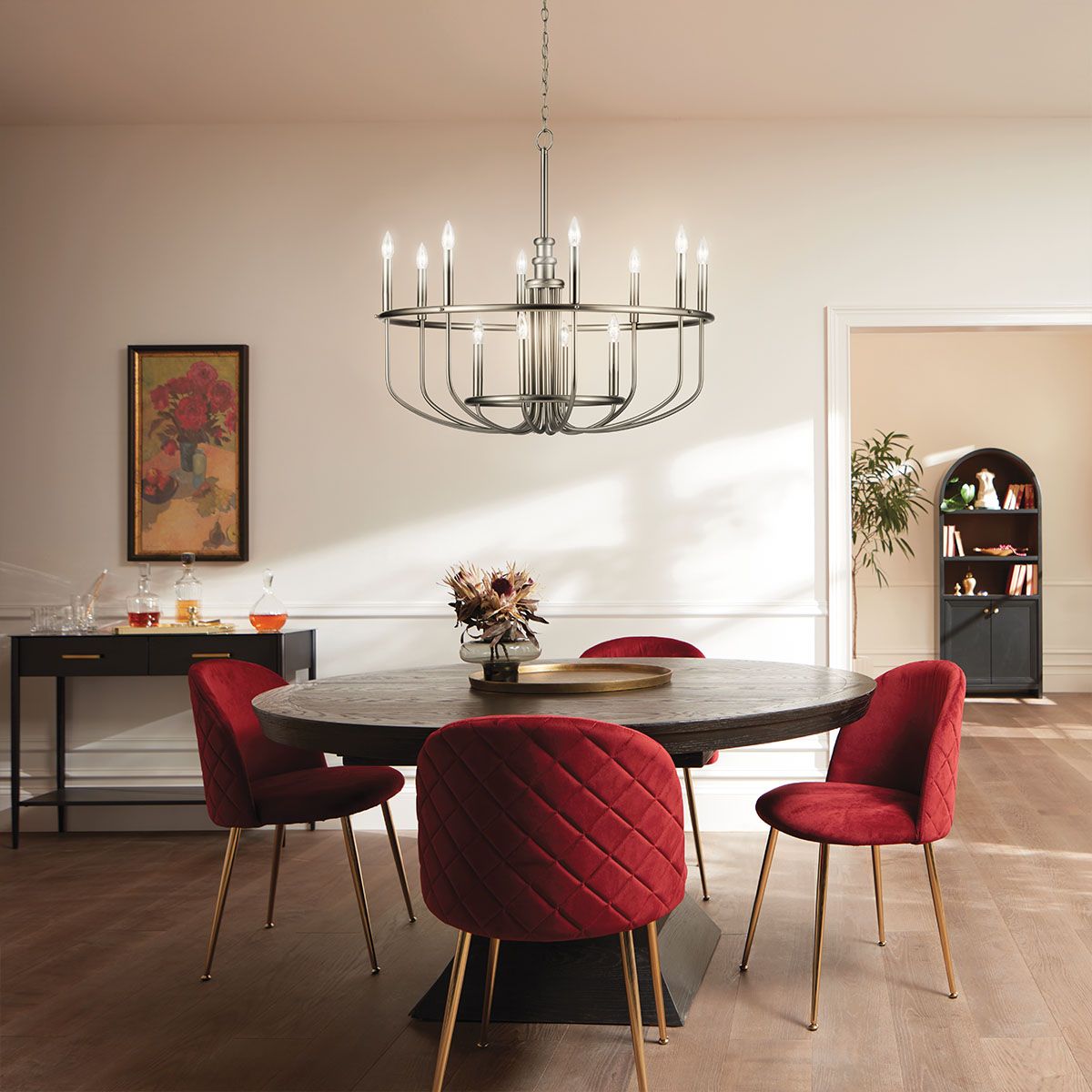 Kichler Capitol Hill 12 Light Chandelier - Brushed Nickel