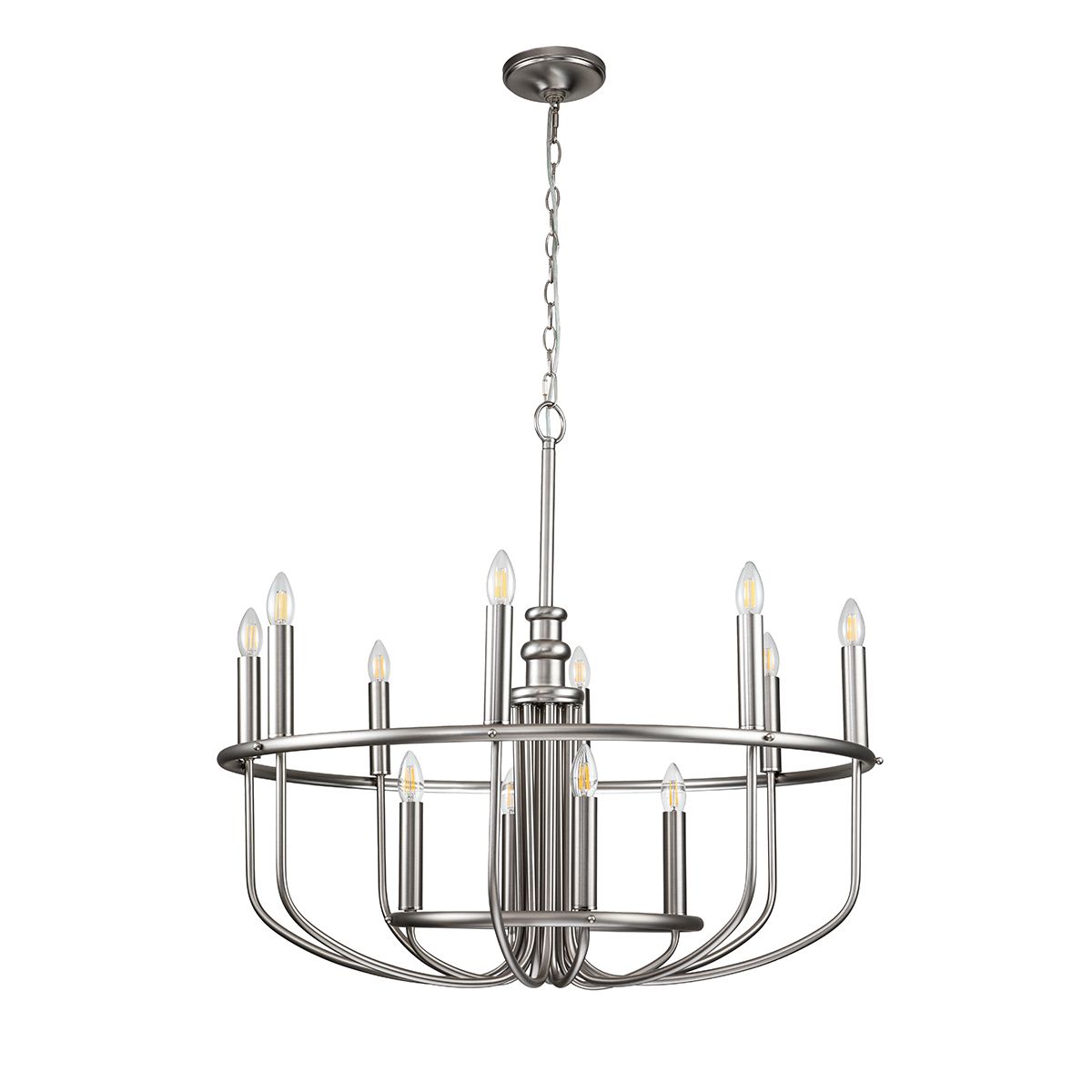 Kichler Capitol Hill 12 Light Chandelier - Brushed Nickel