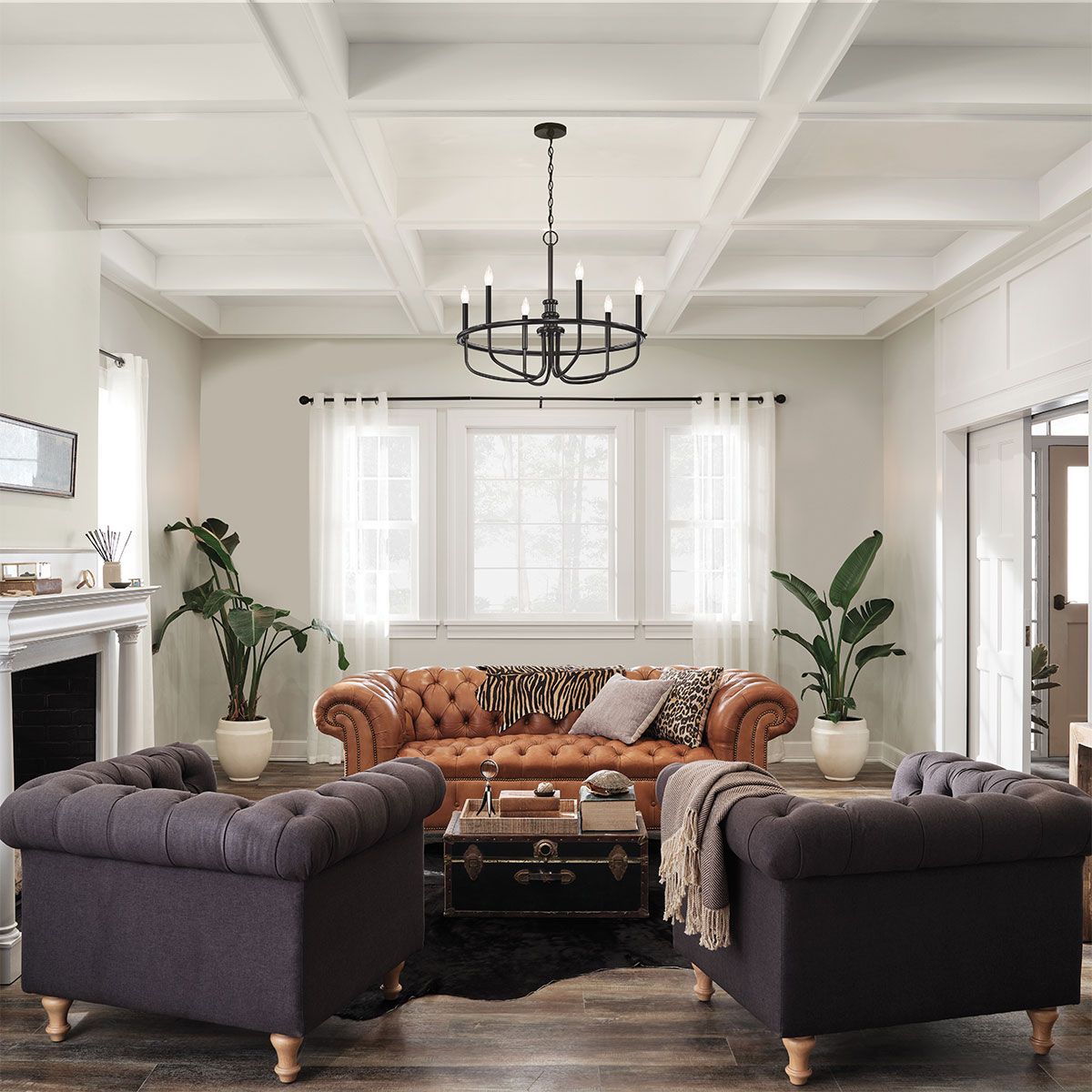 Kichler Capitol Hill 6 Light Chandelier - Black