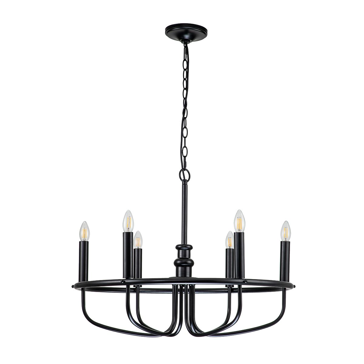 Kichler Capitol Hill 6 Light Chandelier - Black