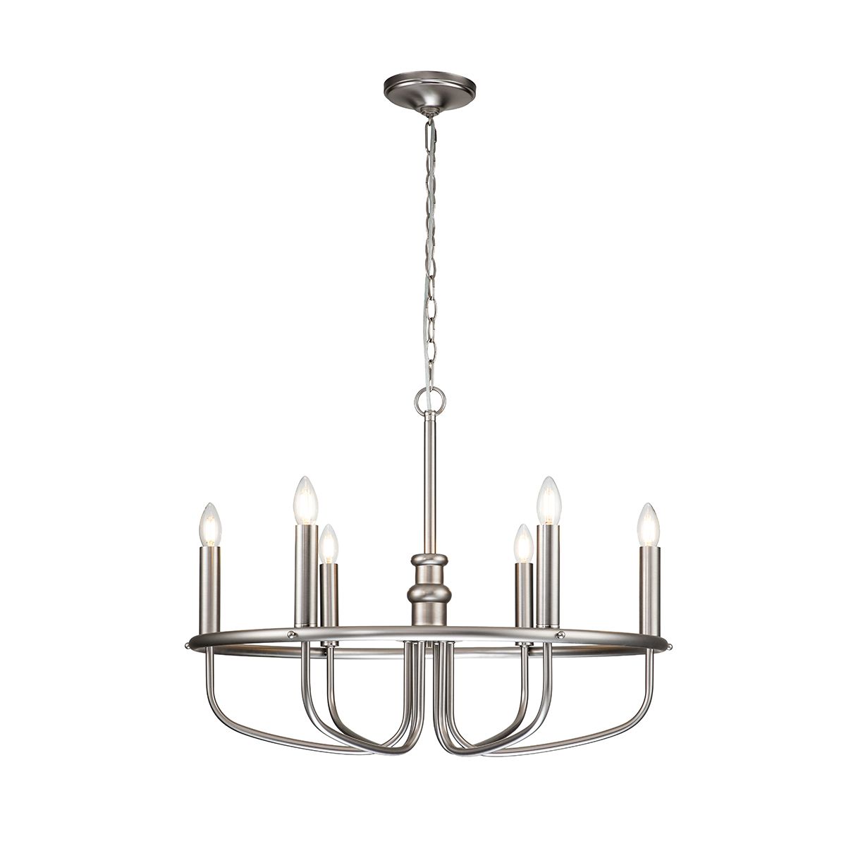 Kichler Capitol Hill 6 Light Chandelier - Brushed Nickel
