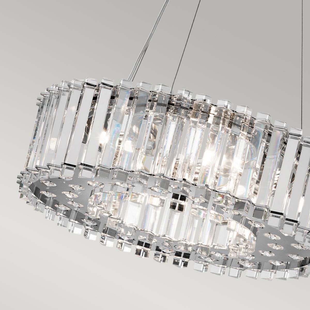 Kichler Crystal Skye 6 Light Bathroom Pendant - Chrome