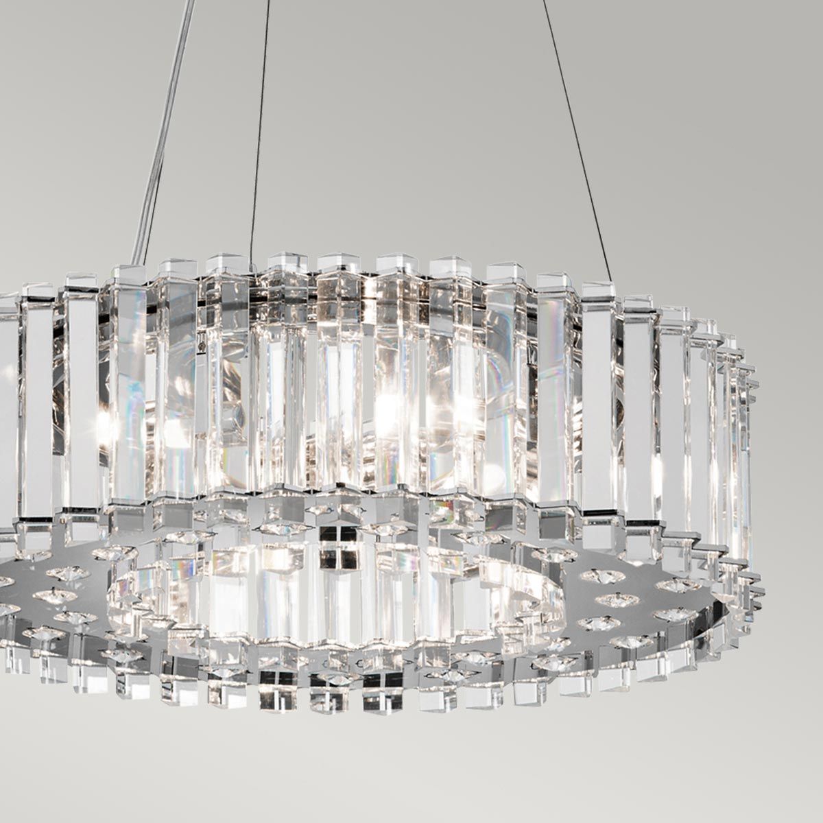 Kichler Crystal Skye 6 Light Bathroom Pendant - Chrome