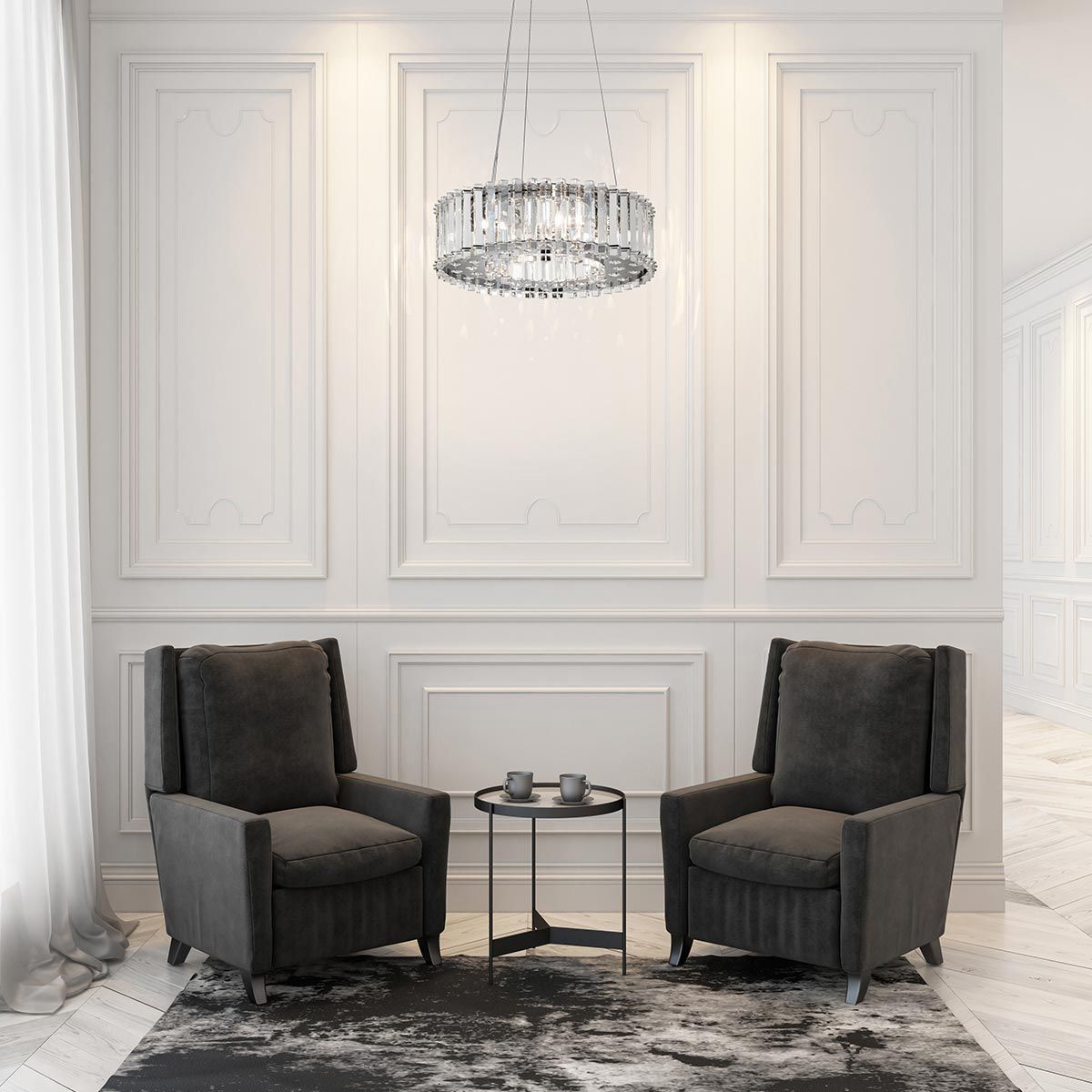 Kichler Crystal Skye 6 Light Bathroom Pendant - Chrome