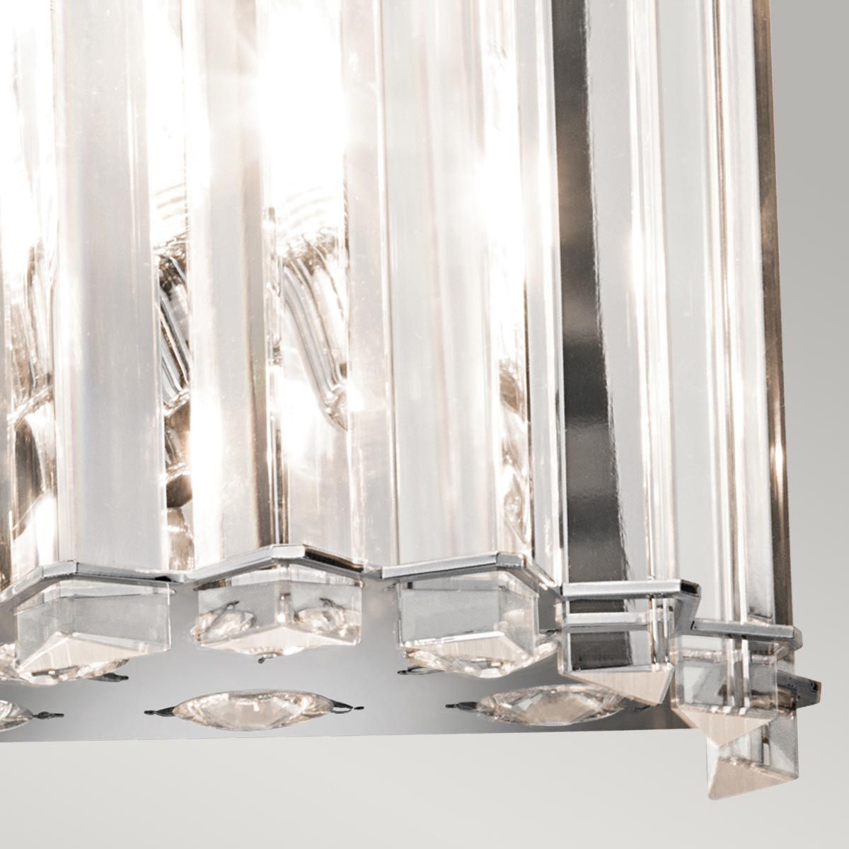 Kichler Crystal Skye 2 Light Bathroom Wall Light - Chrome